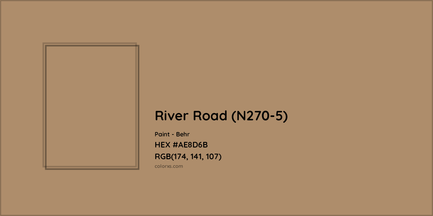 HEX #AE8D6B River Road (N270-5) Paint Behr - Color Code