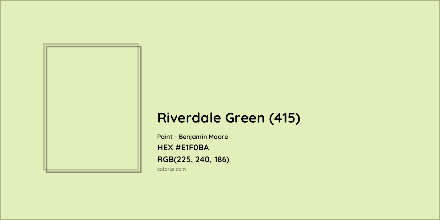 HEX #E1F0BA Riverdale Green (415) Paint Benjamin Moore - Color Code