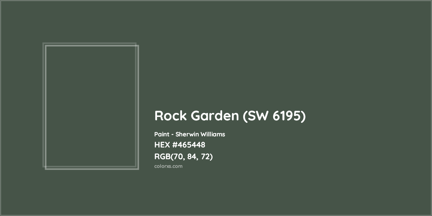 HEX #465448 Rock Garden (SW 6195) Paint Sherwin Williams - Color Code