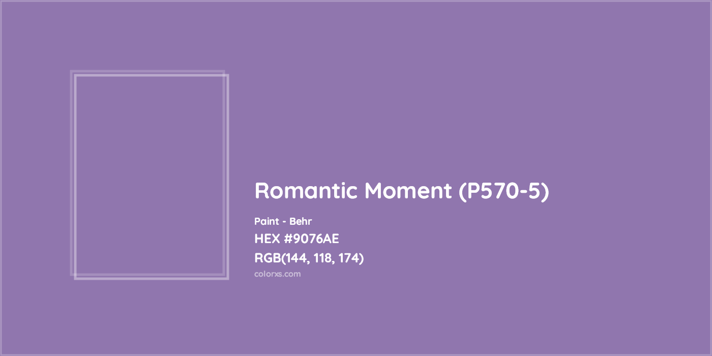 HEX #9076AE Romantic Moment (P570-5) Paint Behr - Color Code