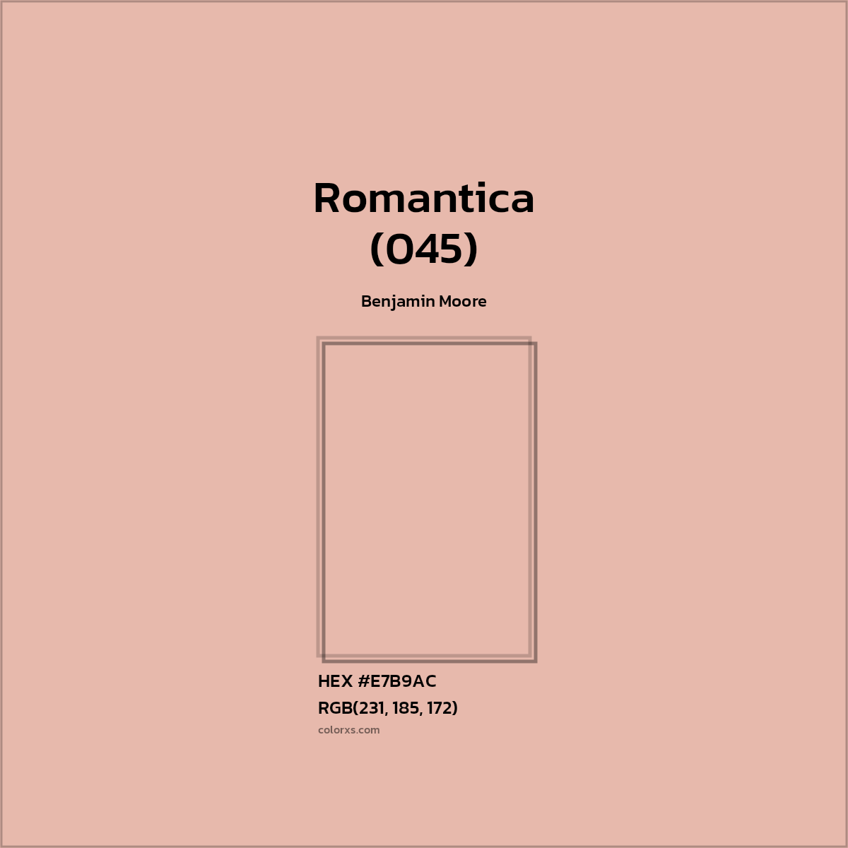 HEX #E7B9AC Romantica (045) Paint Benjamin Moore - Color Code