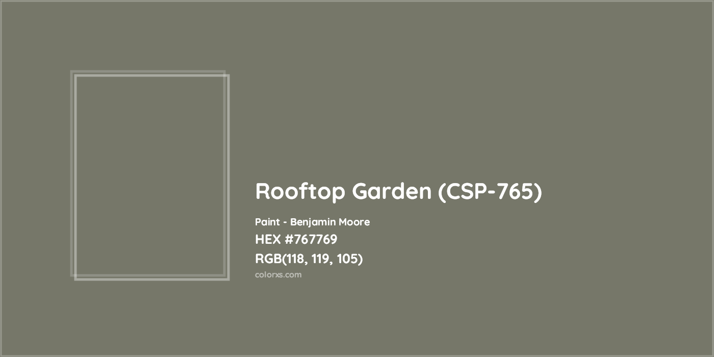 HEX #767769 Rooftop Garden (CSP-765) Paint Benjamin Moore - Color Code