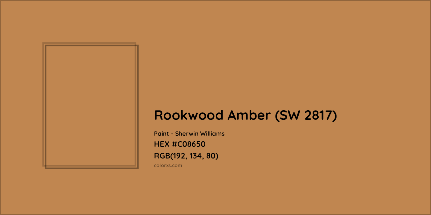 HEX #C08650 Rookwood Amber (SW 2817) Paint Sherwin Williams - Color Code