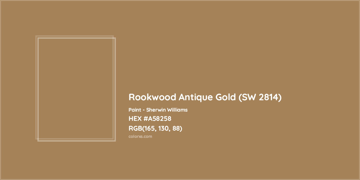 HEX #A58258 Rookwood Antique Gold (SW 2814) Paint Sherwin Williams - Color Code
