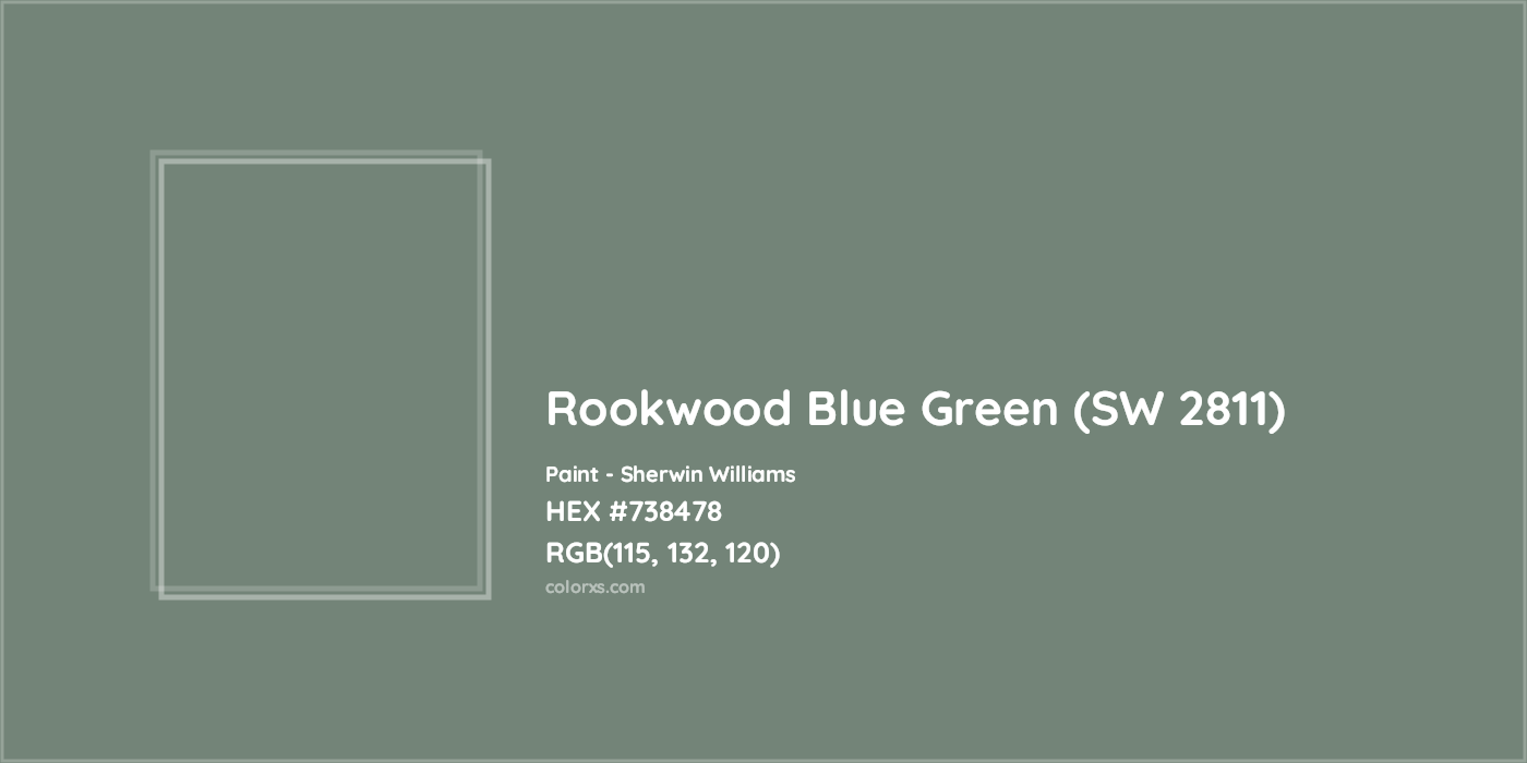HEX #738478 Rookwood Blue Green (SW 2811) Paint Sherwin Williams - Color Code