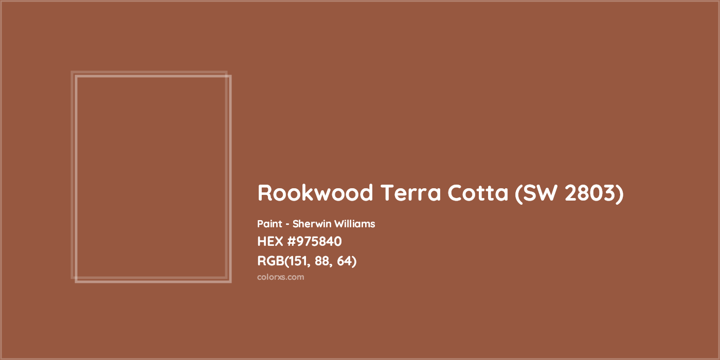 HEX #975840 Rookwood Terra Cotta (SW 2803) Paint Sherwin Williams - Color Code