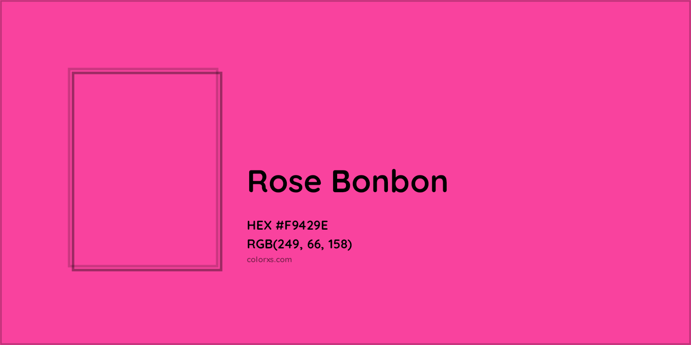 HEX #F9429E Rose bonbon Color - Color Code