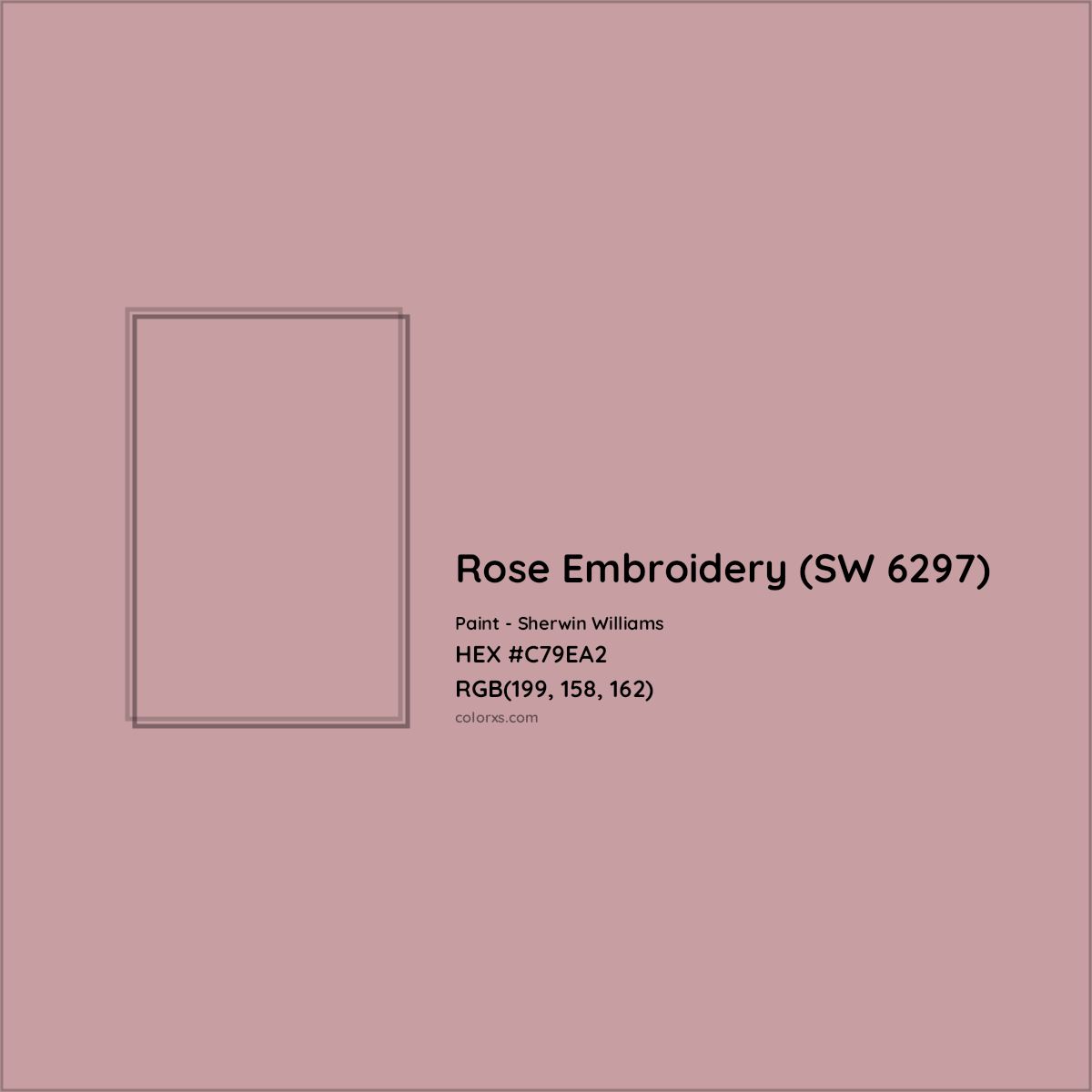 HEX #C79EA2 Rose Embroidery (SW 6297) Paint Sherwin Williams - Color Code