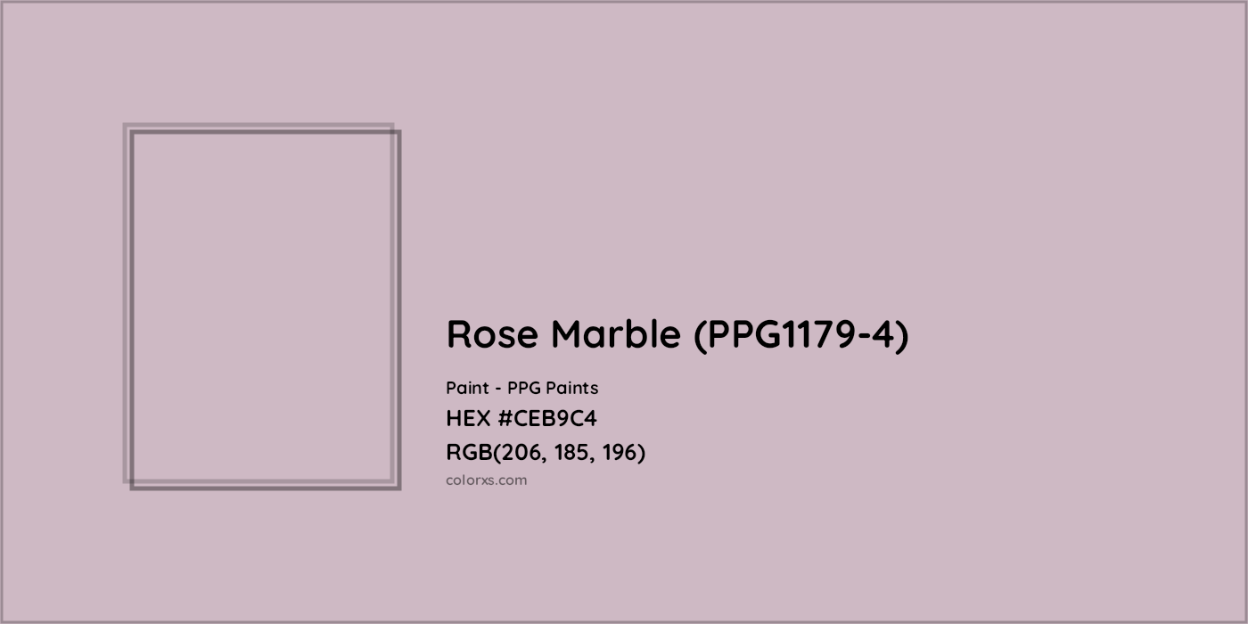 HEX #CEB9C4 Rose Marble (PPG1179-4) Paint PPG Paints - Color Code