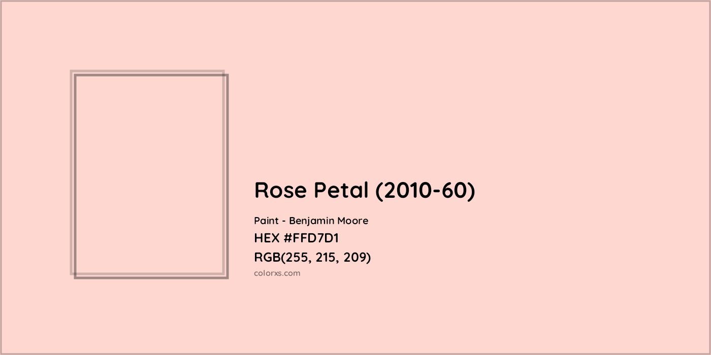 HEX #FFD7D1 Rose Petal (2010-60) Paint Benjamin Moore - Color Code