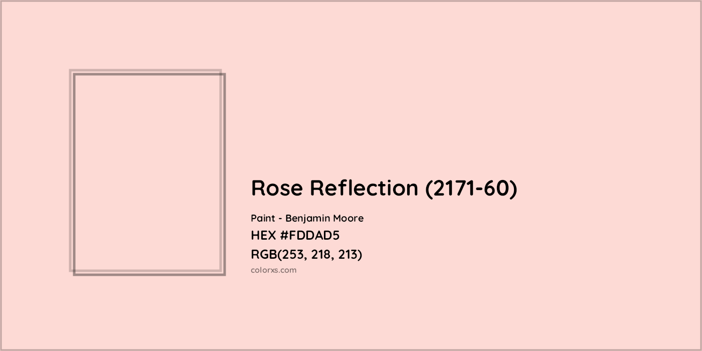 HEX #FDDAD5 Rose Reflection (2171-60) Paint Benjamin Moore - Color Code