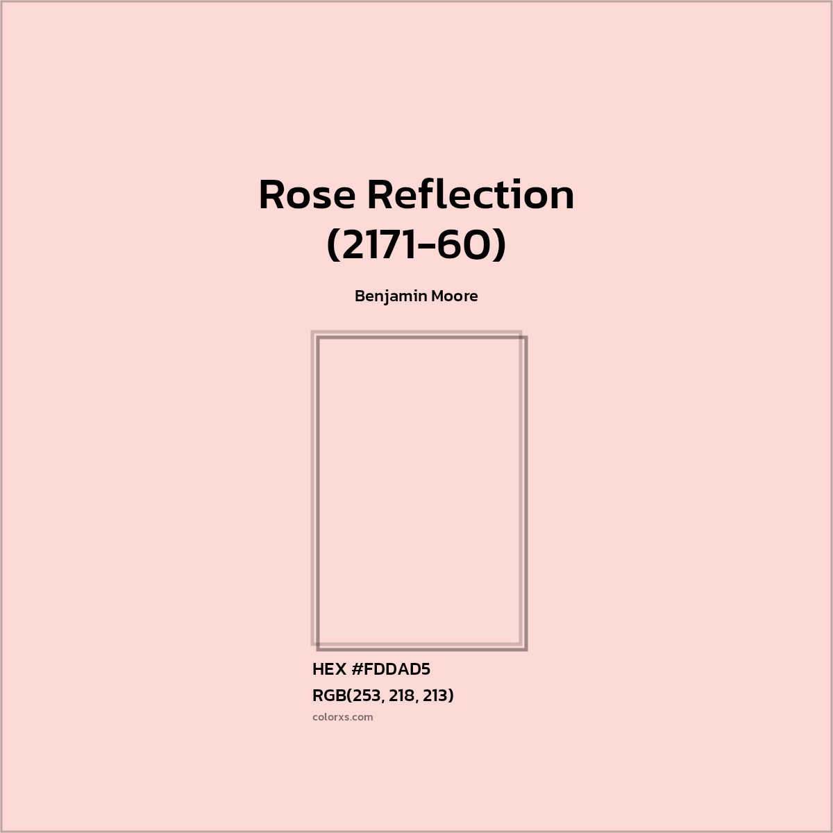 HEX #FDDAD5 Rose Reflection (2171-60) Paint Benjamin Moore - Color Code