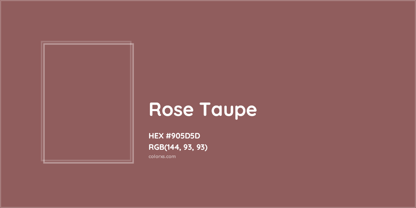 HEX #905D5D Rose taupe Color - Color Code