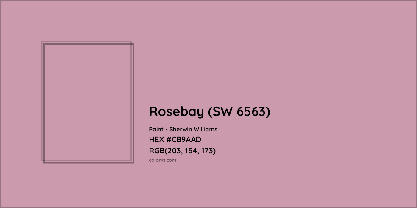 HEX #CB9AAD Rosebay (SW 6563) Paint Sherwin Williams - Color Code