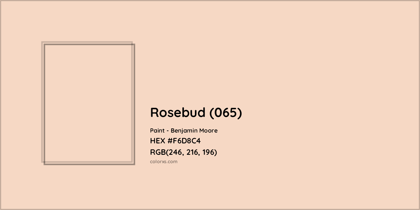 HEX #F6D8C4 Rosebud (065) Paint Benjamin Moore - Color Code