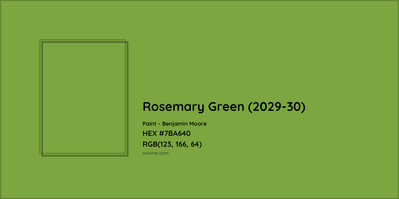 HEX #7BA640 Rosemary Green (2029-30) Paint Benjamin Moore - Color Code