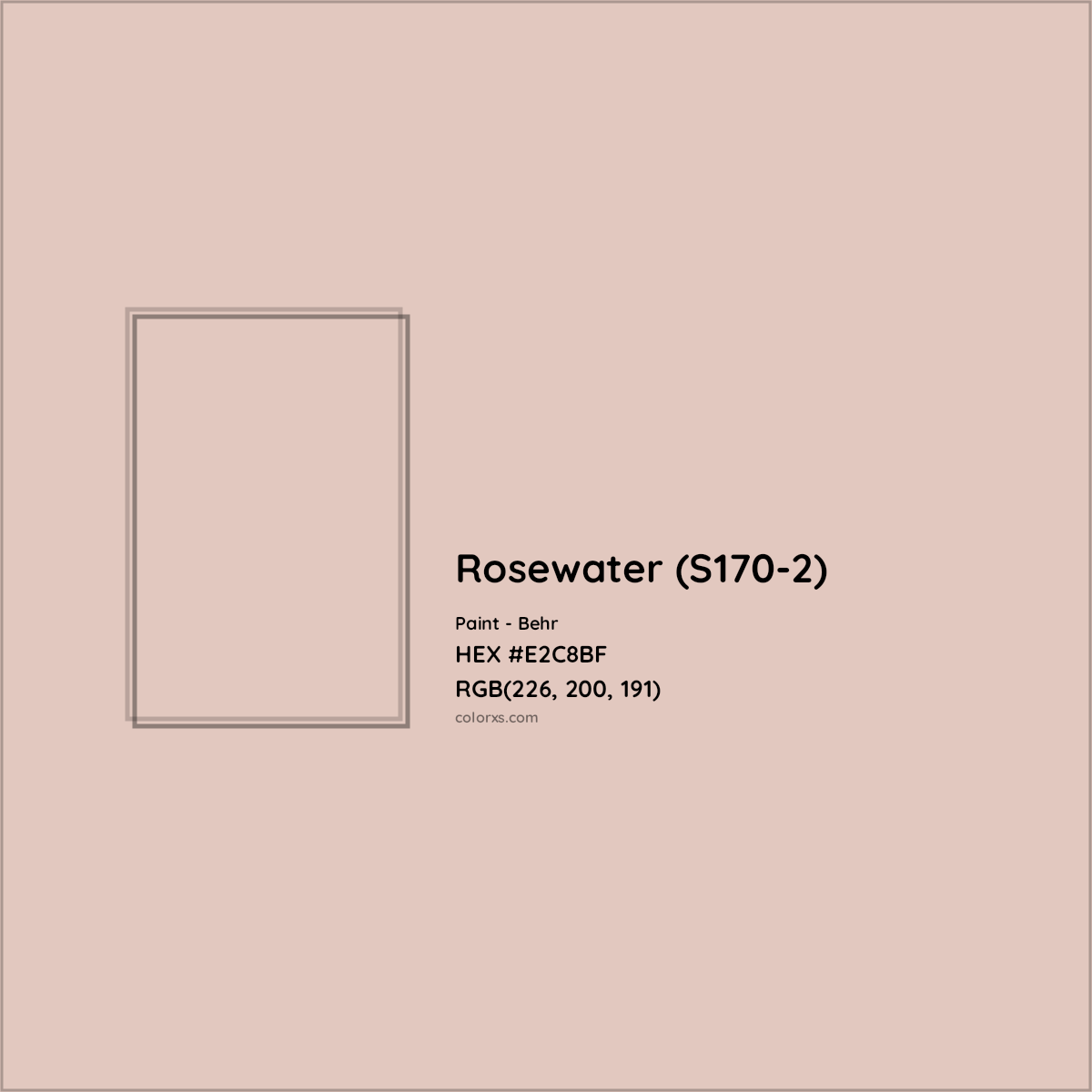 HEX #E2C8BF Rosewater (S170-2) Paint Behr - Color Code