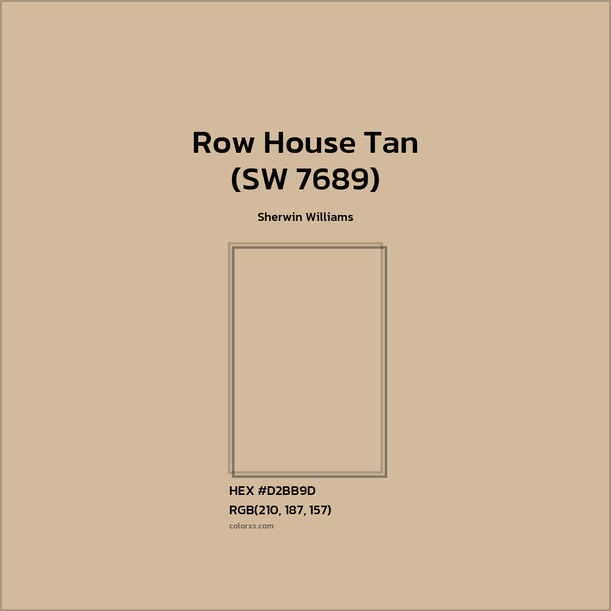 HEX #D2BB9D Row House Tan (SW 7689) Paint Sherwin Williams - Color Code