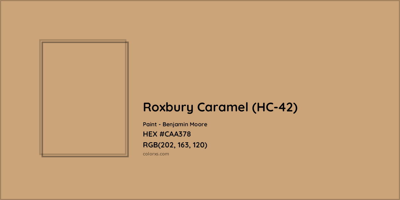 HEX #CAA378 Roxbury Caramel (HC-42) Paint Benjamin Moore - Color Code