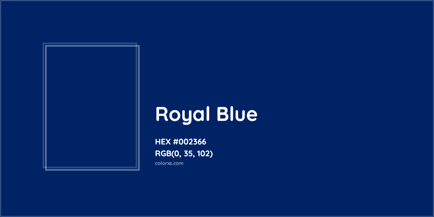 HEX #002366 Royal Blue Color - Color Code