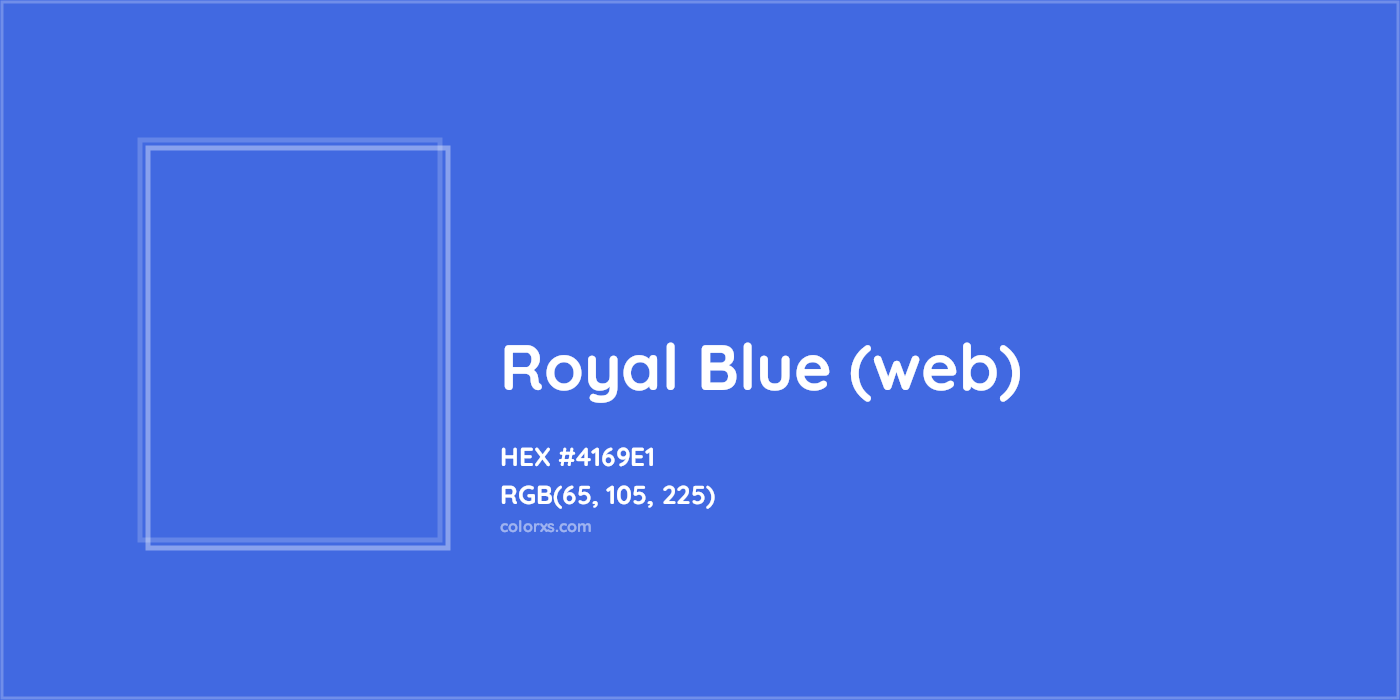 HEX #4169E1 Royal blue Color - Color Code