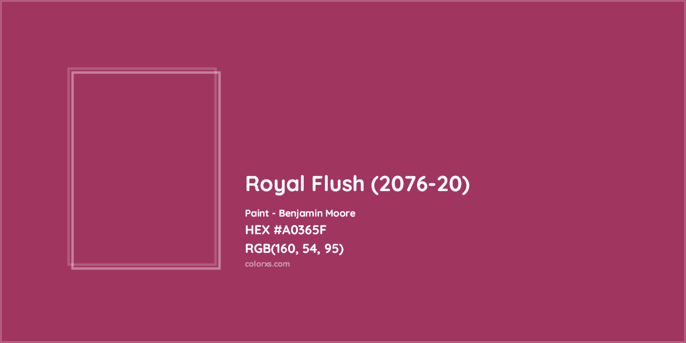 HEX #A0365F Royal Flush (2076-20) Paint Benjamin Moore - Color Code