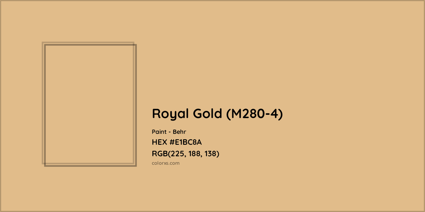 HEX #E1BC8A Royal Gold (M280-4) Paint Behr - Color Code