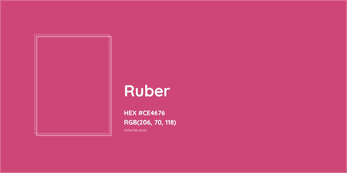 HEX #CE4676 Ruber Color - Color Code