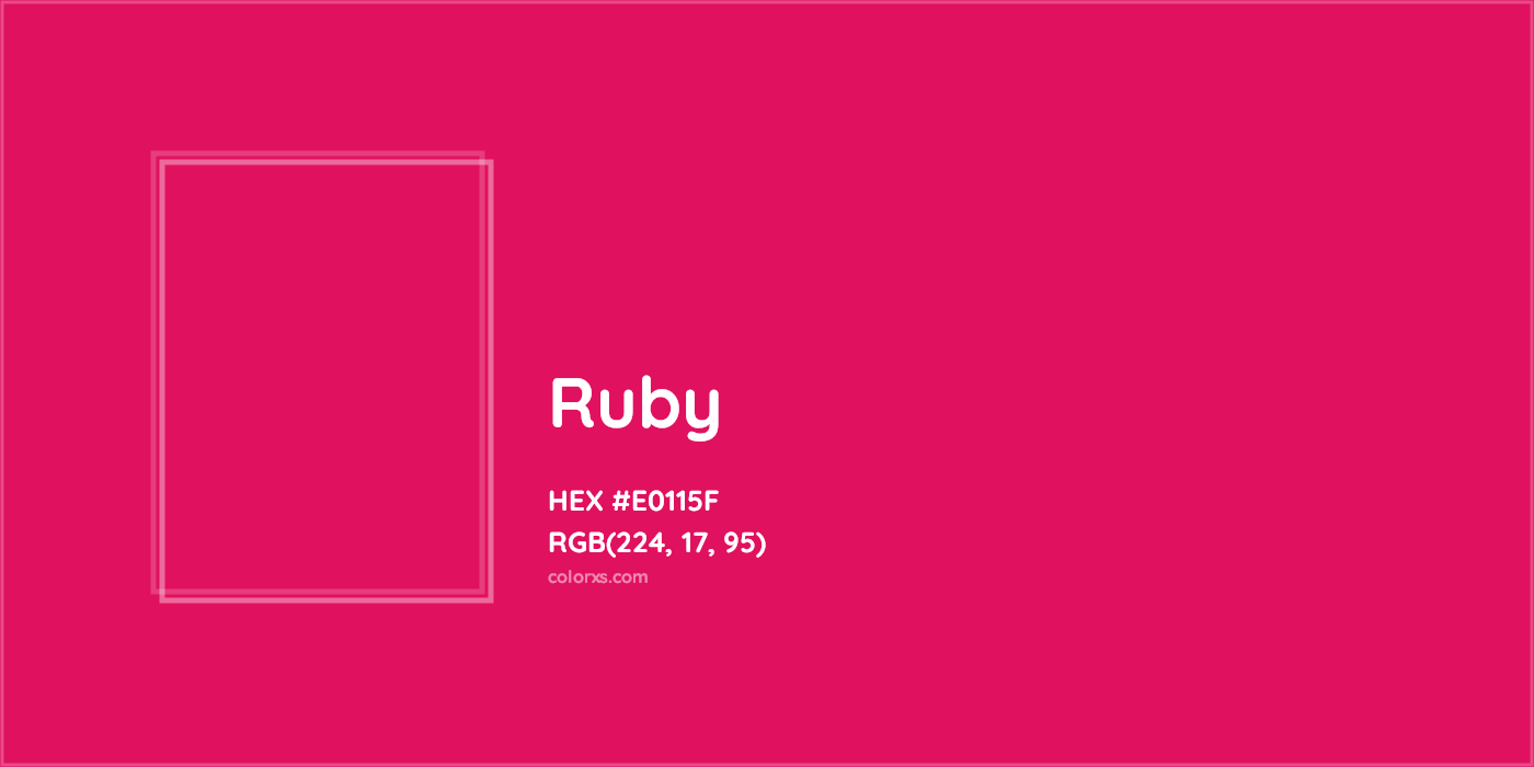 HEX #E0115F Ruby Color - Color Code
