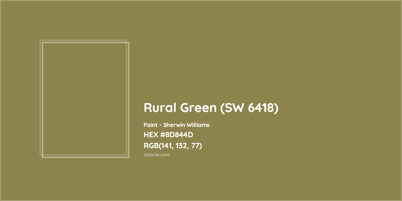 HEX #8D844D Rural Green (SW 6418) Paint Sherwin Williams - Color Code