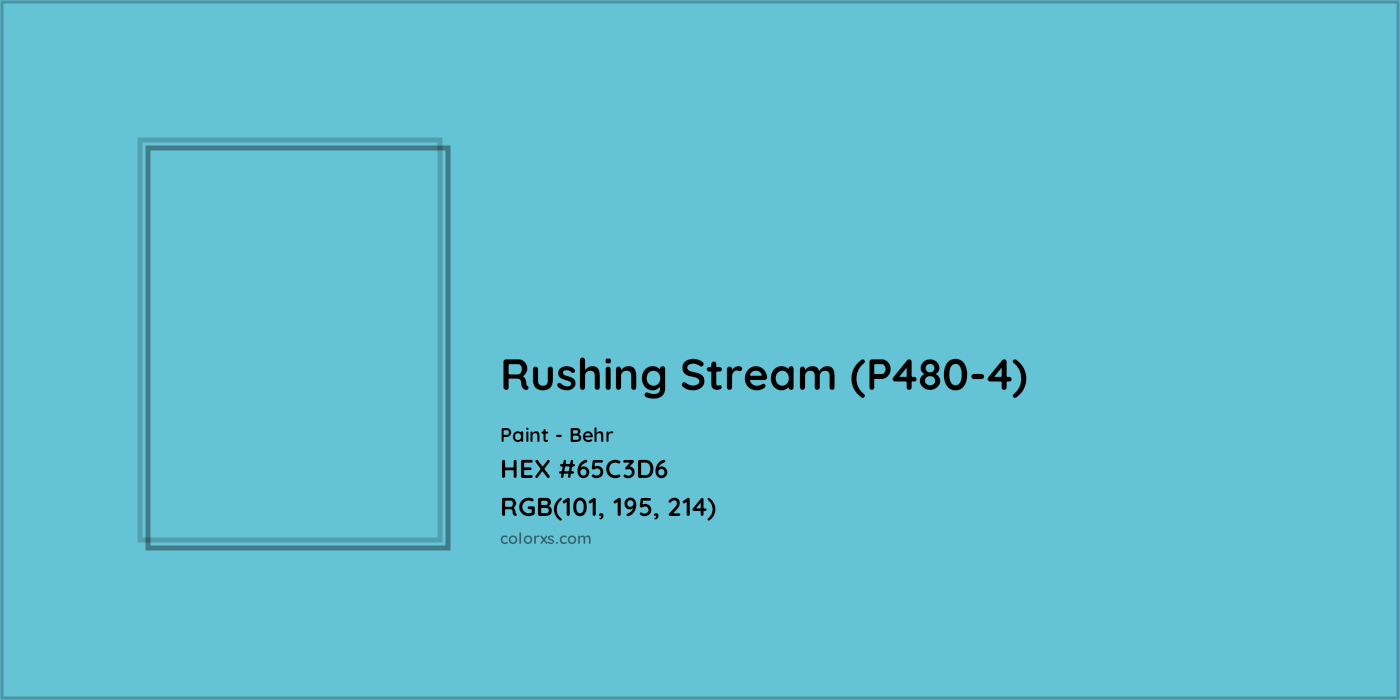 HEX #65C3D6 Rushing Stream (P480-4) Paint Behr - Color Code