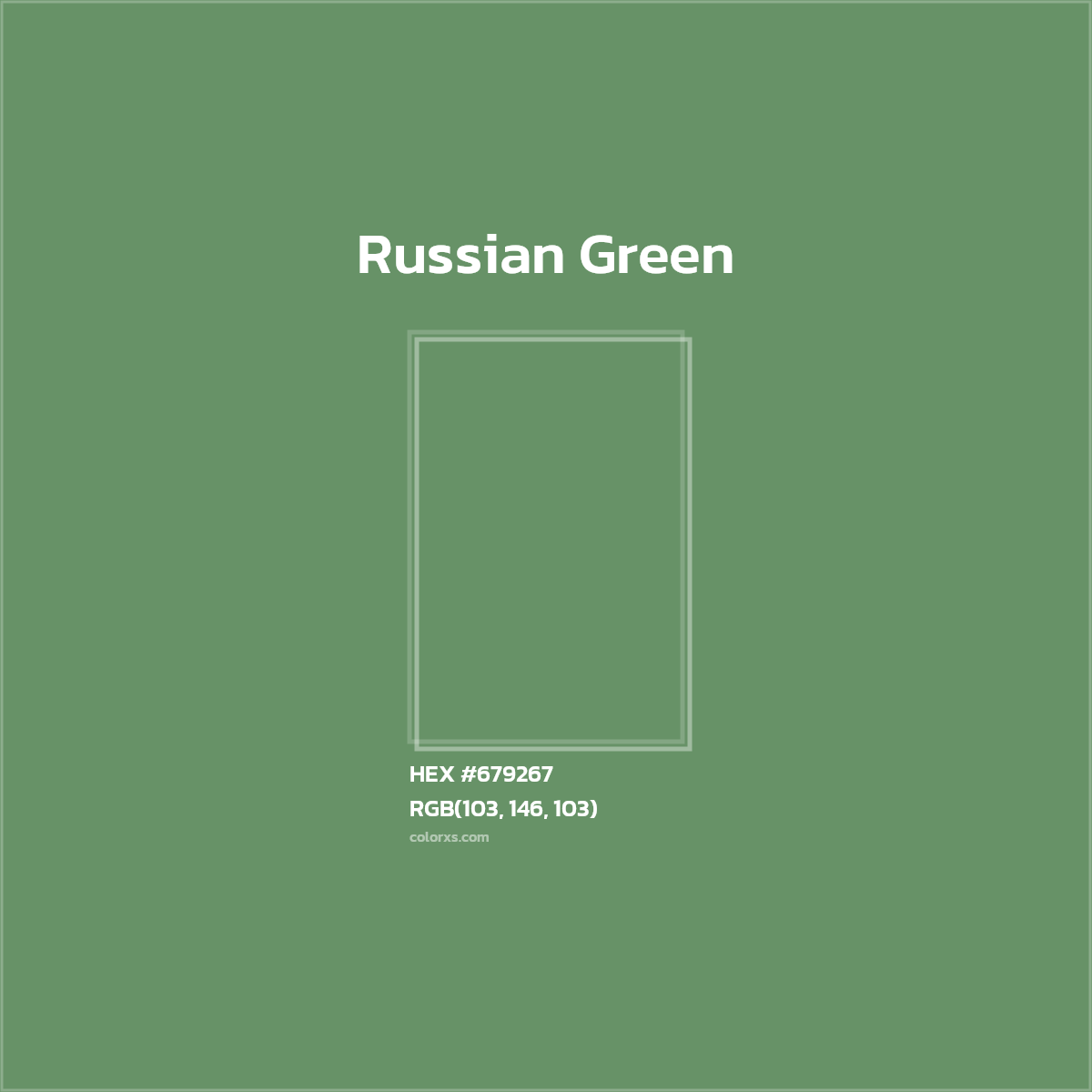 HEX #679267 Russian Green Color - Color Code