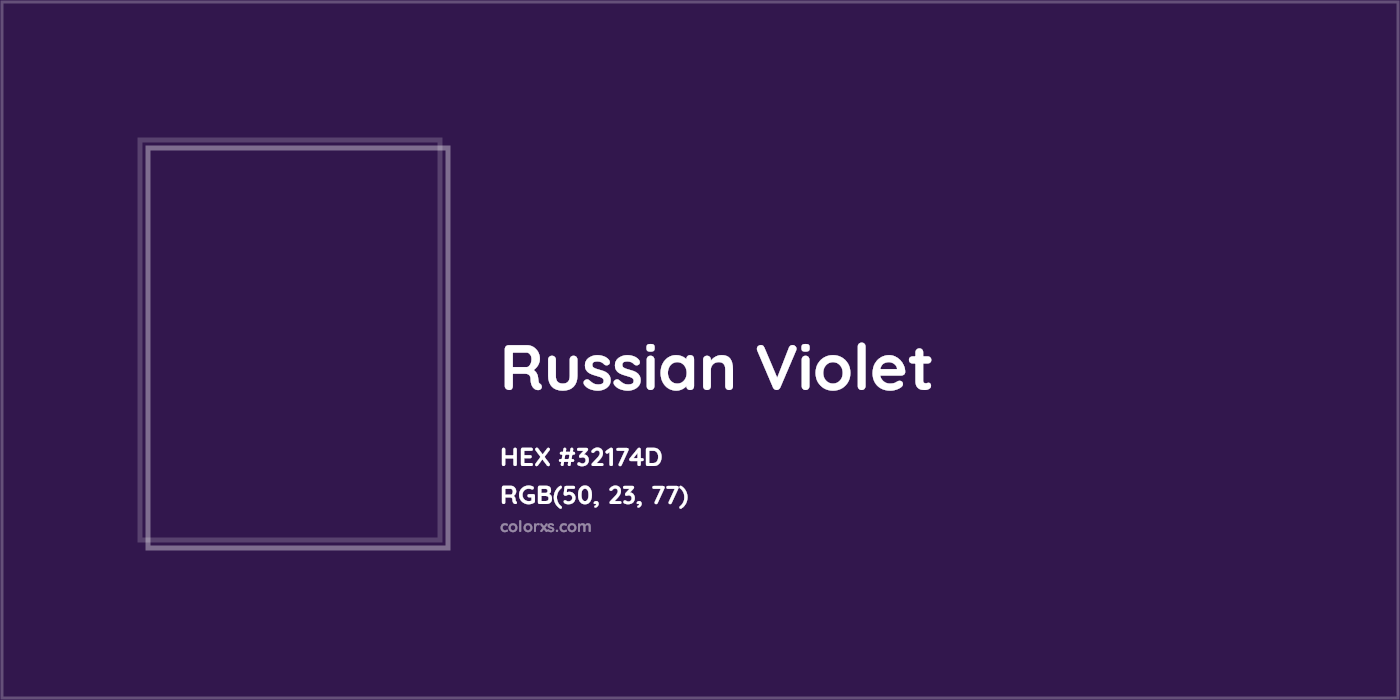 HEX #32174D Russian Violet Color - Color Code