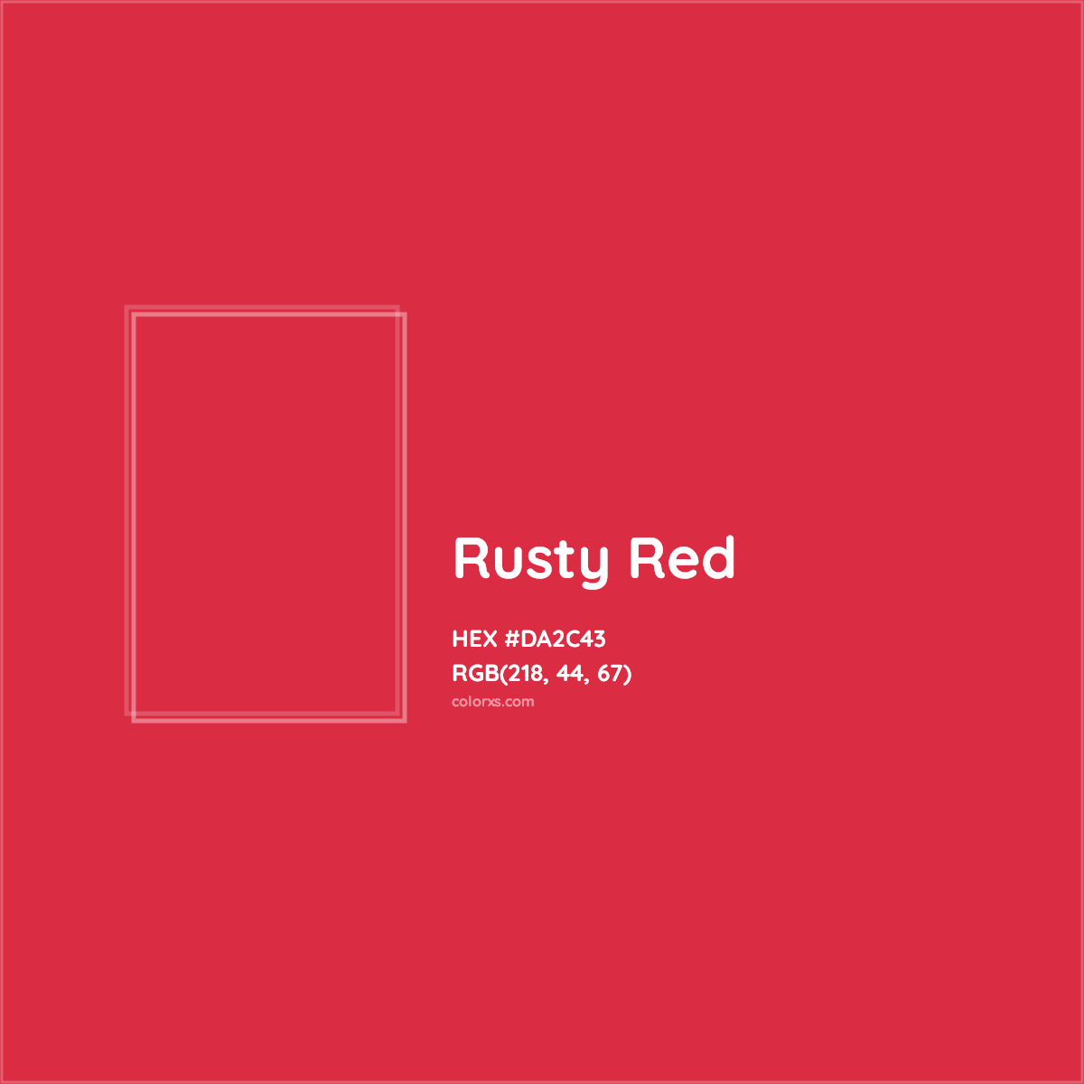 HEX #DA2C43 Rusty Red Color Crayola Crayons - Color Code