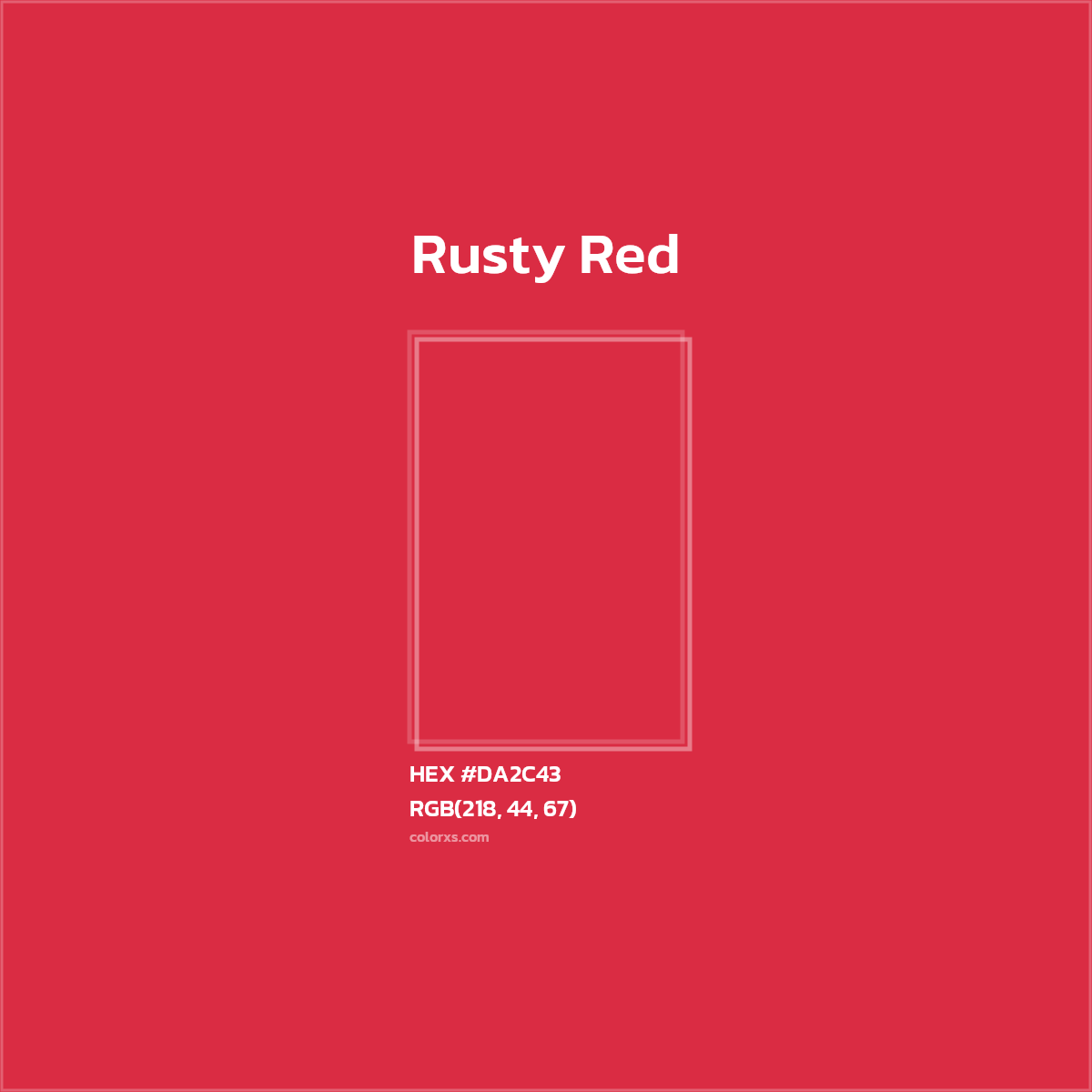 HEX #DA2C43 Rusty Red Color Crayola Crayons - Color Code