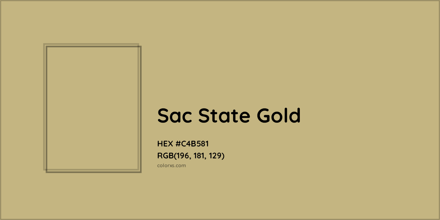 HEX #C4B581 Sac State Gold Other School - Color Code