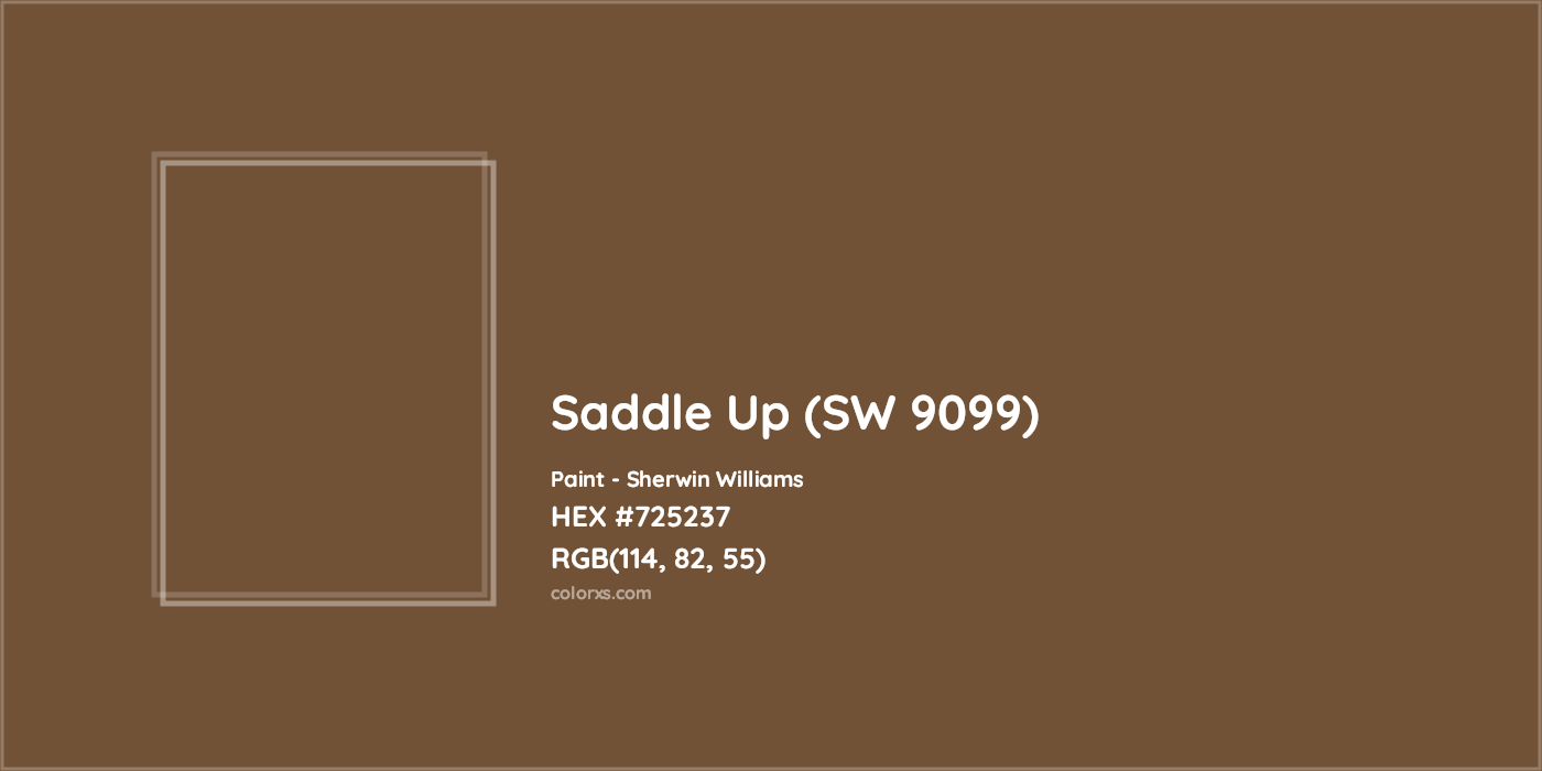 HEX #725237 Saddle Up (SW 9099) Paint Sherwin Williams - Color Code