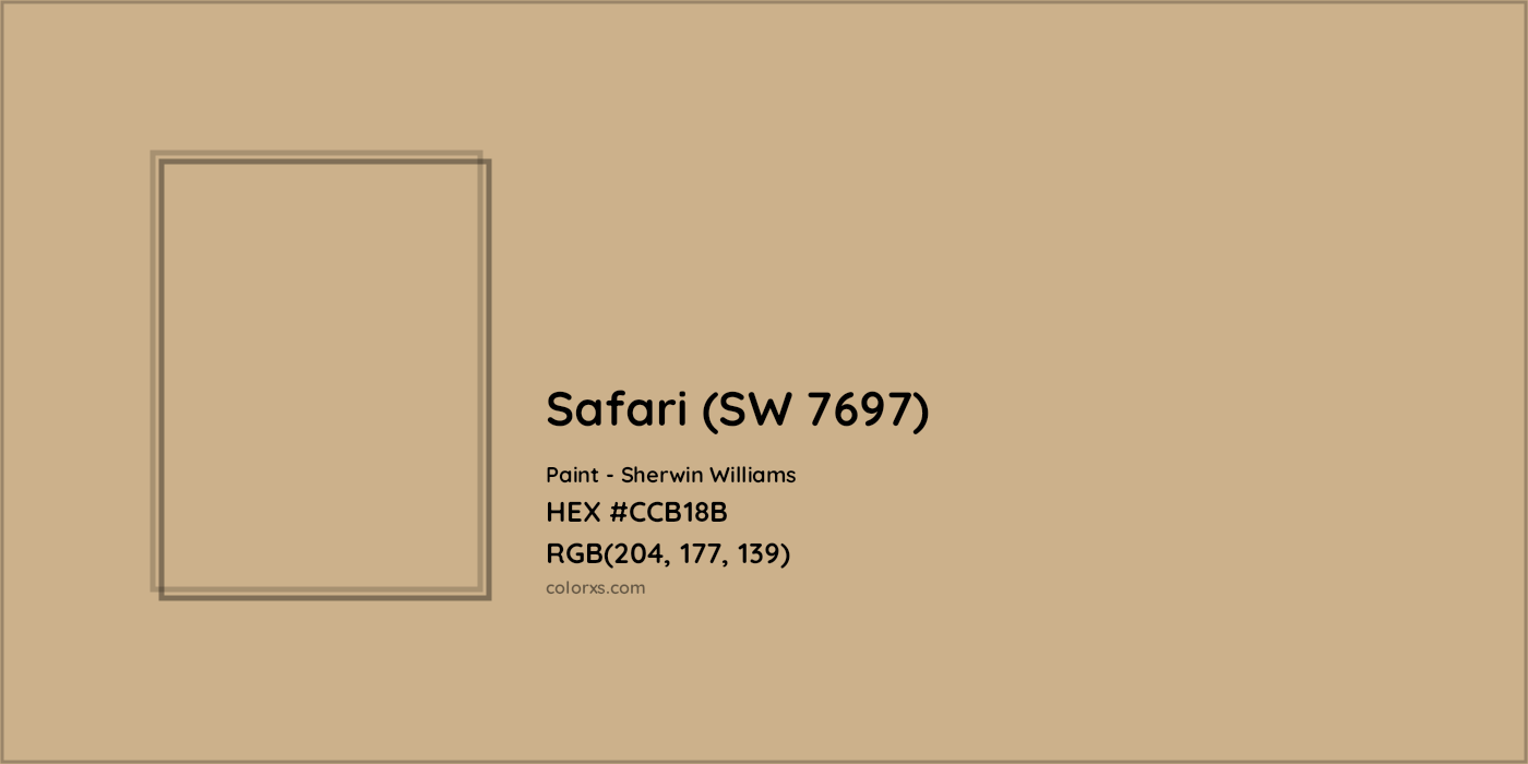 HEX #CCB18B Safari (SW 7697) Paint Sherwin Williams - Color Code