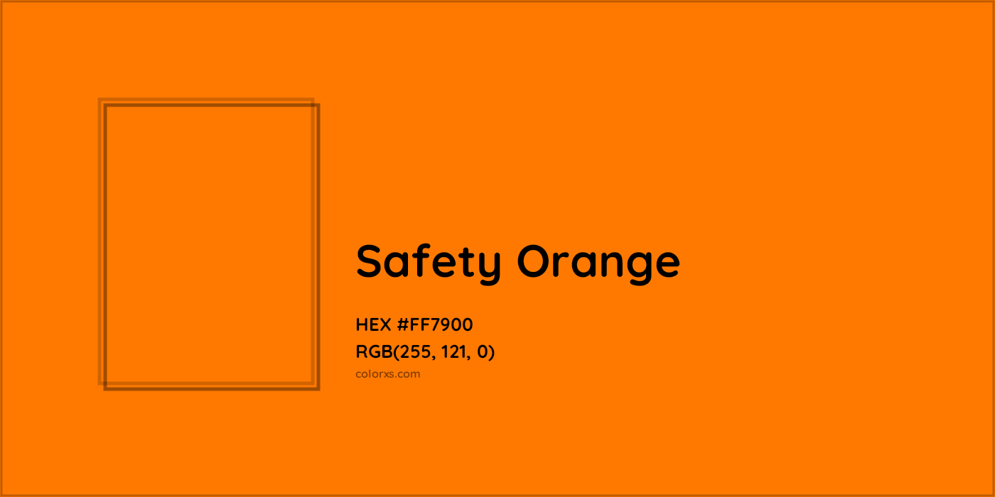 HEX #FF6700 Safety Orange Color - Color Code