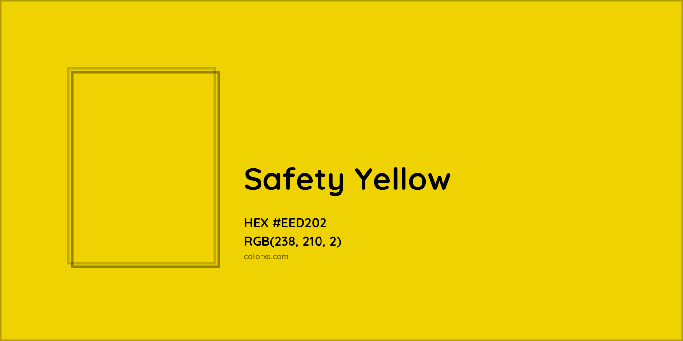 HEX #EED202 Safety Yellow Color - Color Code