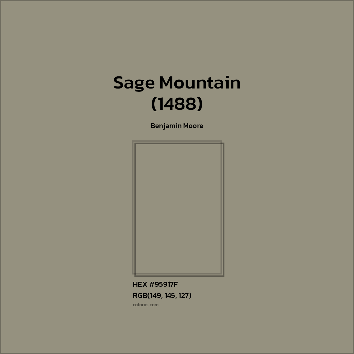 Benjamin Moore Sage Mountain (1488) Paint color codes, similar paints
