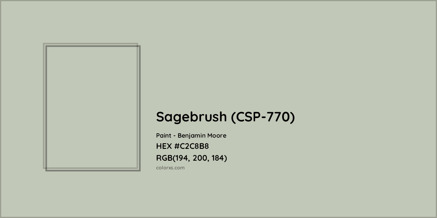 HEX #C2C8B8 Sagebrush (CSP-770) Paint Benjamin Moore - Color Code