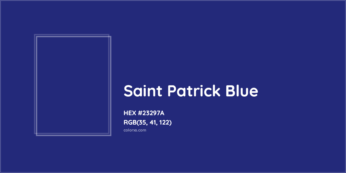 HEX #23297A Saint Patrick Blue Other - Color Code
