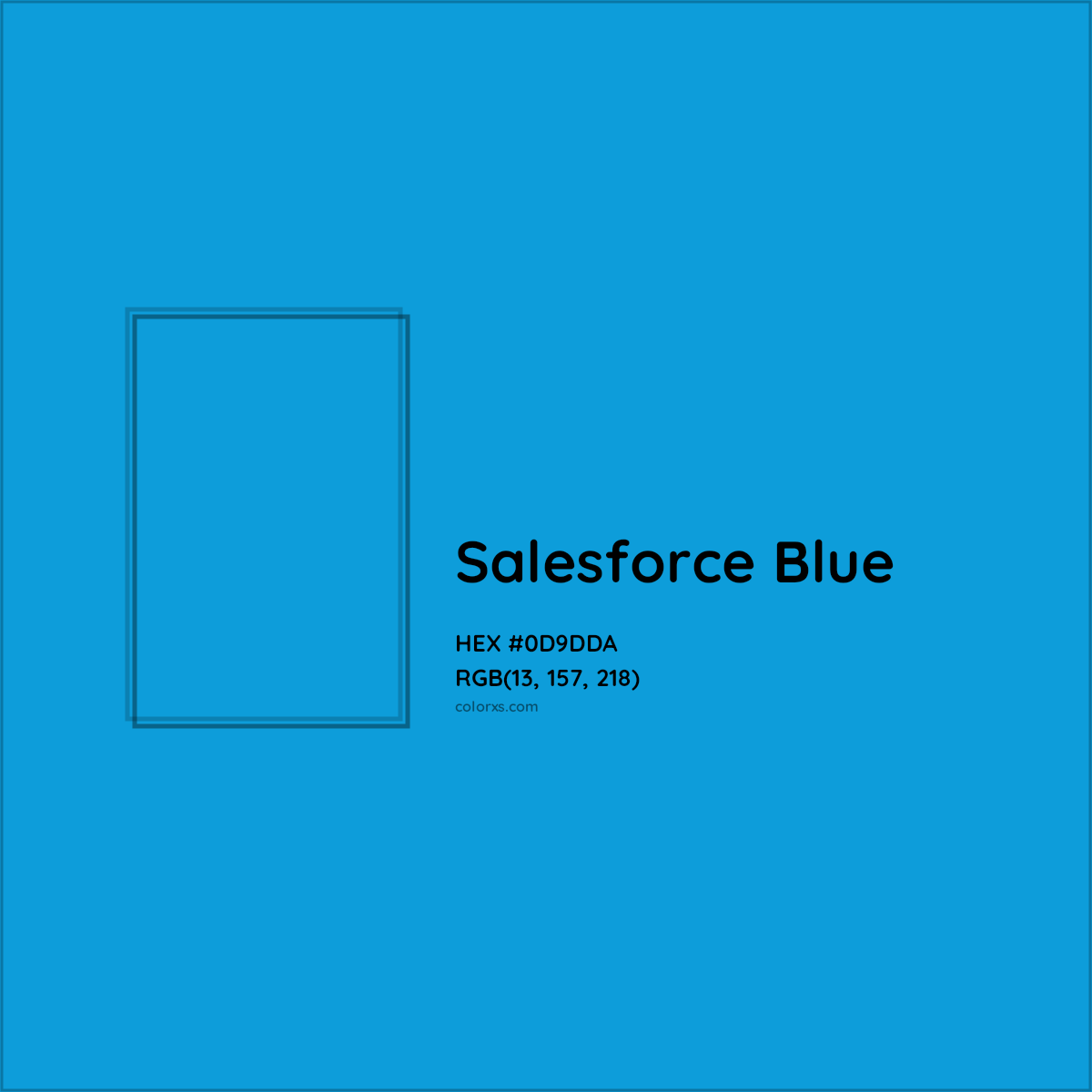 HEX #0D9DDA Salesforce Blue Other Brand - Color Code