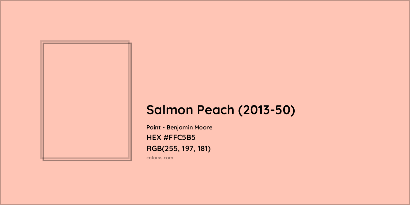 HEX #FFC5B5 Salmon Peach (2013-50) Paint Benjamin Moore - Color Code