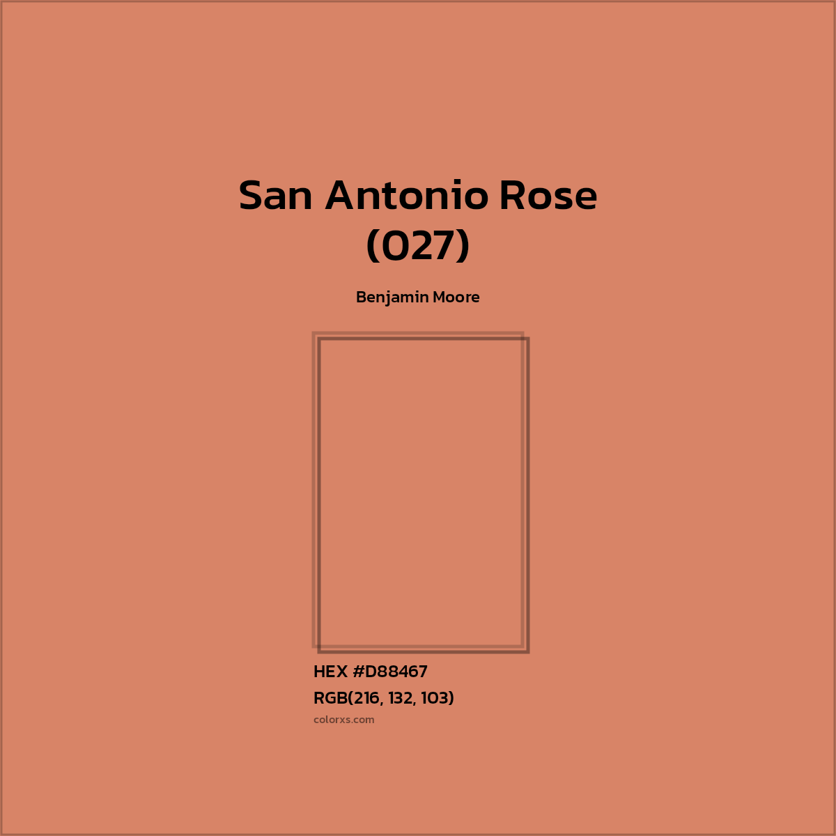 HEX #D88467 San Antonio Rose (027) Paint Benjamin Moore - Color Code