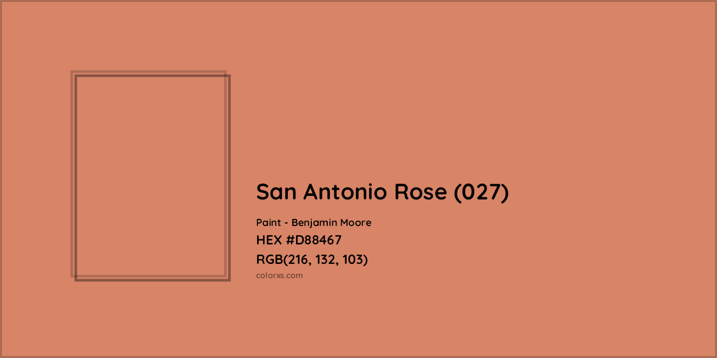 HEX #D88467 San Antonio Rose (027) Paint Benjamin Moore - Color Code