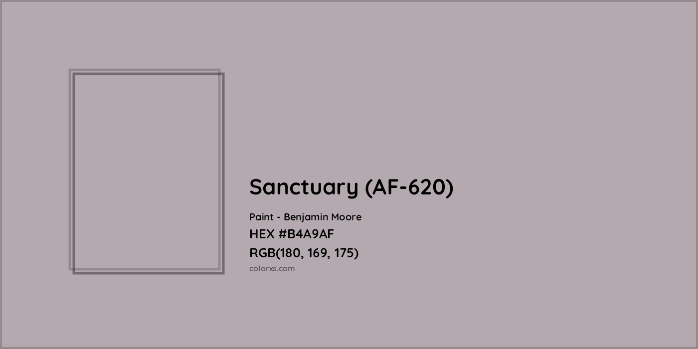 HEX #B4A9AF Sanctuary (AF-620) Paint Benjamin Moore - Color Code