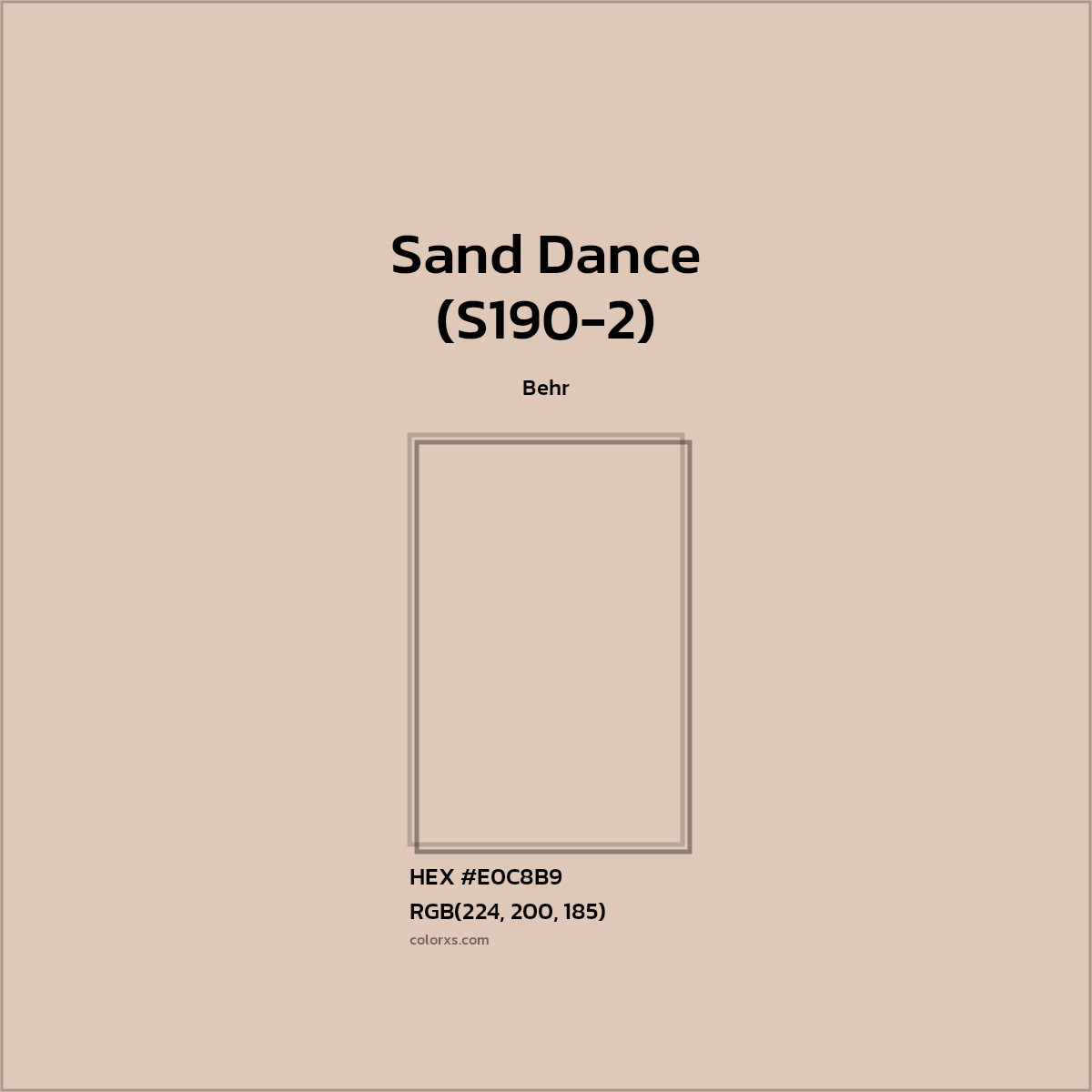 HEX #E0C8B9 Sand Dance (S190-2) Paint Behr - Color Code