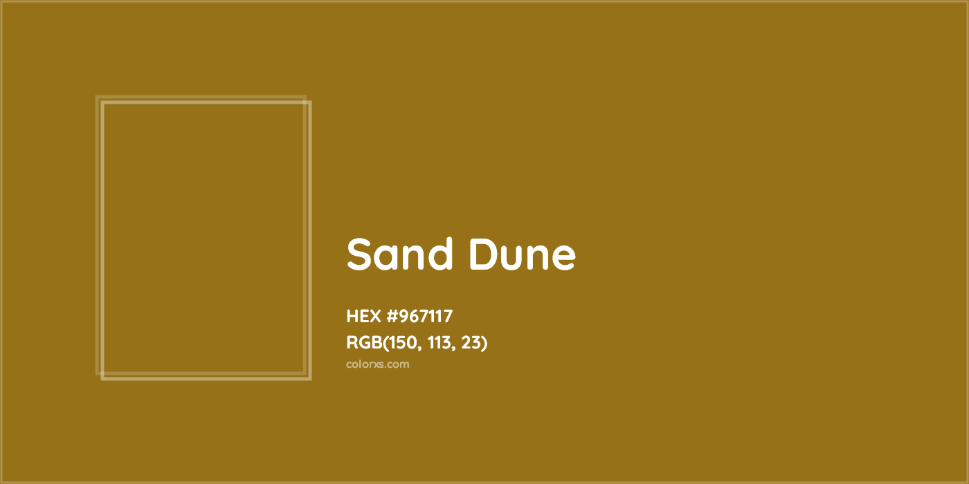 HEX #967117 Sand Dune Color - Color Code